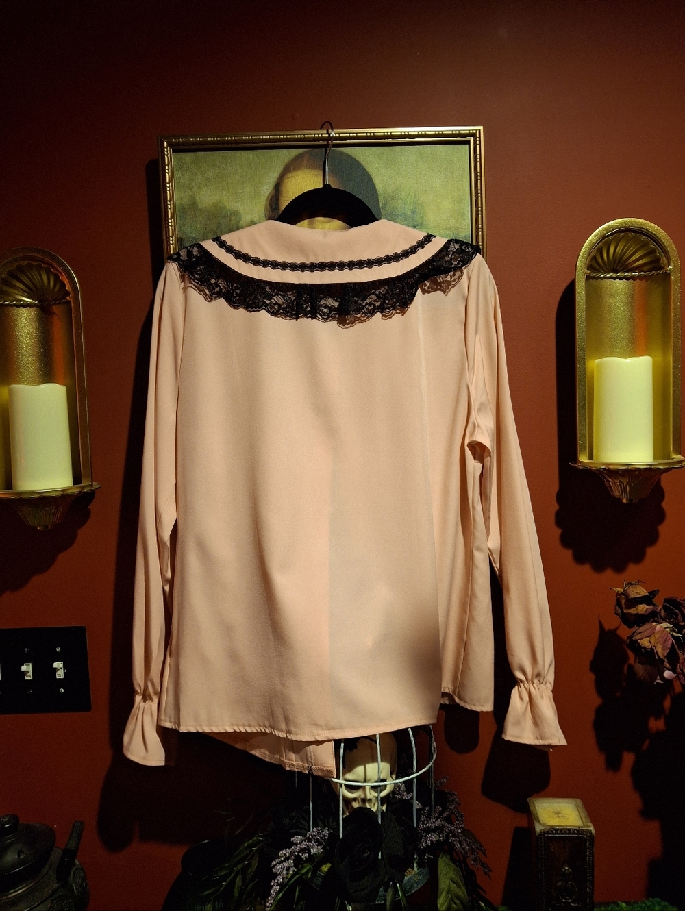 Gothic Lolita Pink Long Sleeve Shirt - Picture 6 of 7
